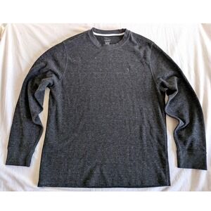 American Eagle Mens XXL Super Soft Thermal Shirt Gray Waffle Knit Long Sleeve
